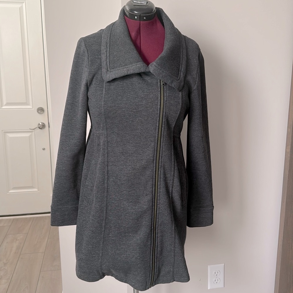 Prana Women's Mila Jacket Gray Gray‎ Medium Zip up Elevated Athleisure